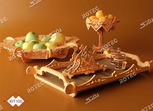 طرح برش لیزری سینی