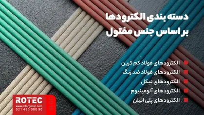 دسته بندی الکترودها بر اساس جنس مفتول